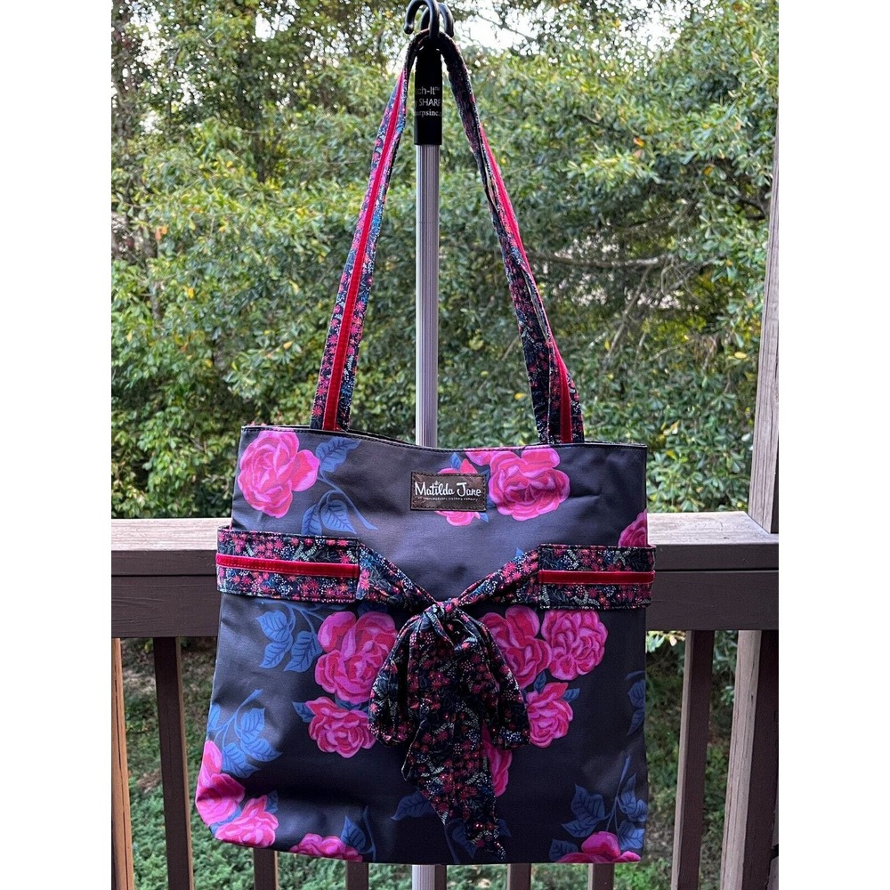 Matilda Jane Heart Strings Tote Bag Floral Rose Shopper Carryall Purse